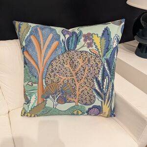 Colorful Botanical Throw Pillow